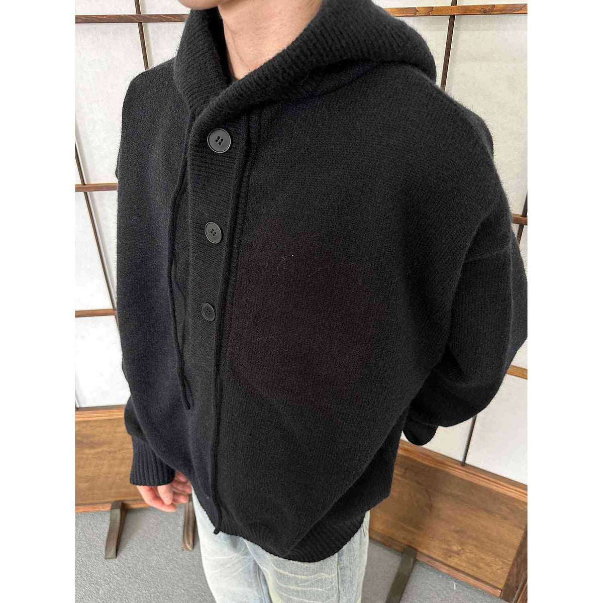 Knitted Hoodie Solid Color Simple Loose Lazy for Men and Women