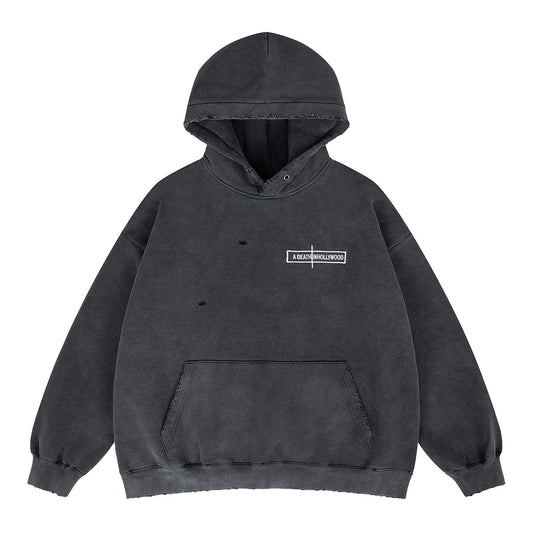 Hoodie for Men | Retro Distressed Style Sweatshirt