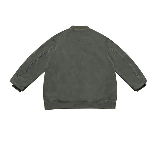 Hoodie with Stand Collar for Men and Women Loose-Fit Jacket