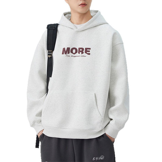Print Hoodie for Men Street Style Loose Drop Shoulder