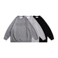 Round Neck Pullover Hoodie Men Simple Trendy Oversized Top Outerwear