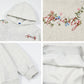 Letter Embroidery Hoodie Oversized Loose Casual Couple Top for Men and Women