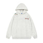 Letter Embroidery Hoodie Oversized Loose Casual Couple Top for Men and Women