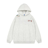 Letter Embroidery Hoodie Oversized Loose Casual Couple Top for Men and Women