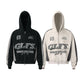 Suede zipper hoodie for men