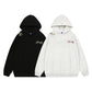 Letter Embroidery Hoodie Oversized Loose Casual Couple Top for Men and Women