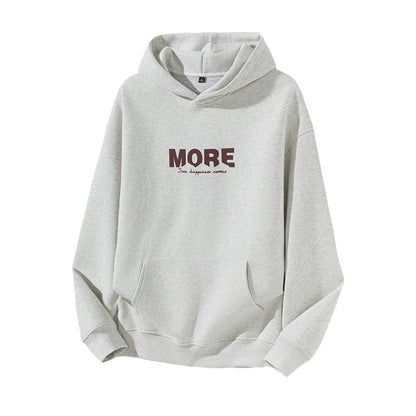 Print Hoodie for Men Street Style Loose Drop Shoulder