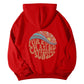 Drop Shoulder Loose Halloween Pumpkin Element Hoodie for Men and Women