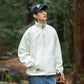 Stand up collar half zip hoodie for men outdoors