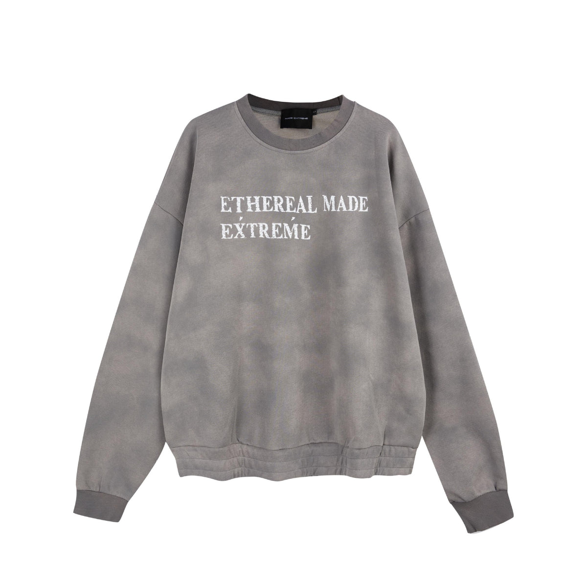 Washed Vintage Letter Patchwork Embroidered Autumn Winter Hoodie Top for Men