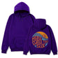 Drop Shoulder Loose Halloween Pumpkin Element Hoodie for Men and Women