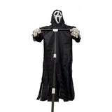 Scary Halloween Ghost Robe Costume with Crow Prop – Horror Phantom Cloak Dress for Men, Women & Cosplay