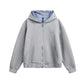 Splicing cardigan zipper hoodie for men