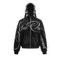 Graffiti cardigan zipper hoodie for men