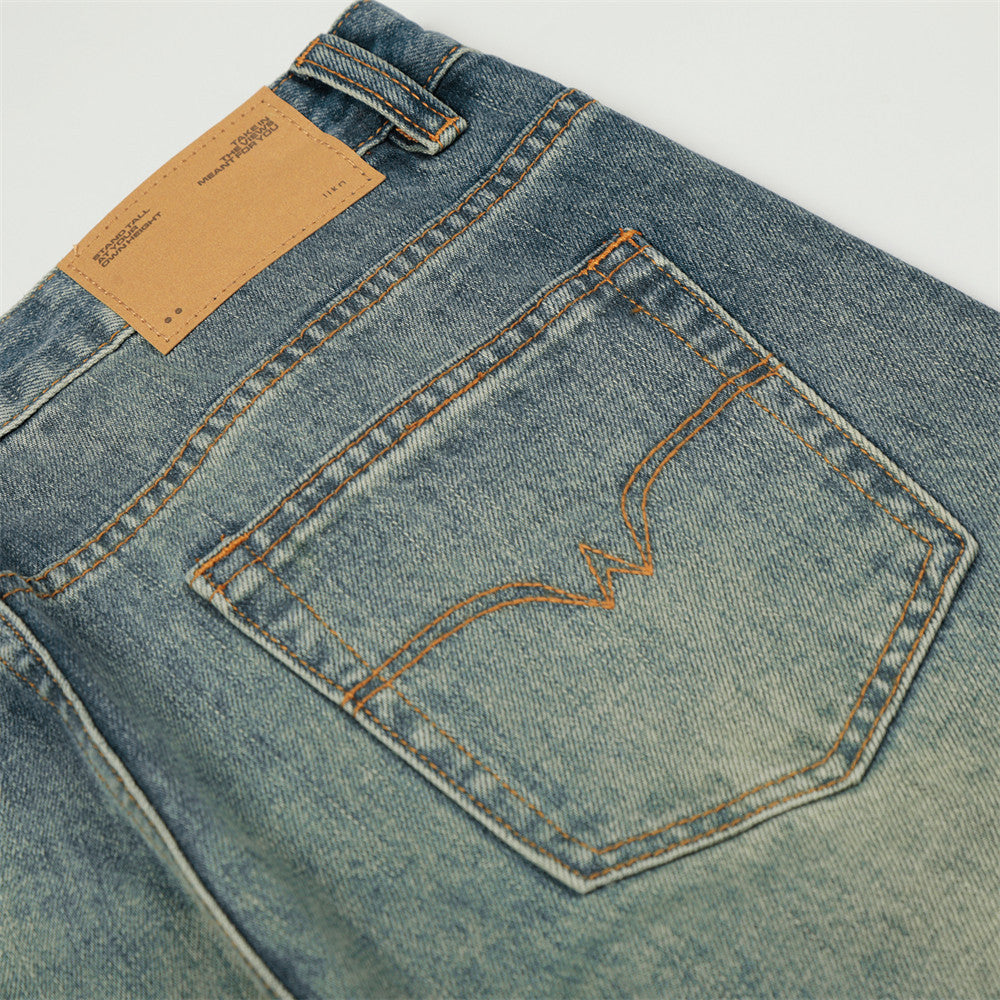 Wash water to make old denim micro pull pants