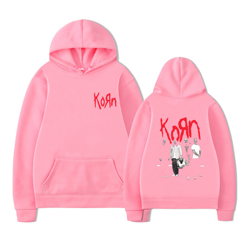 Rock Band Korn Graphic Hoodie Men Women Casual Oversized