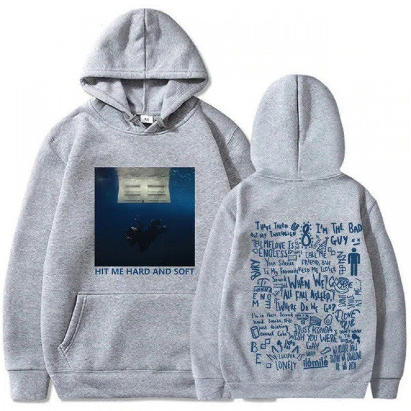 Hooded Sweatshirt Jacket for Men and Women, Long Sleeve, Sports Style, Drawstring Hood