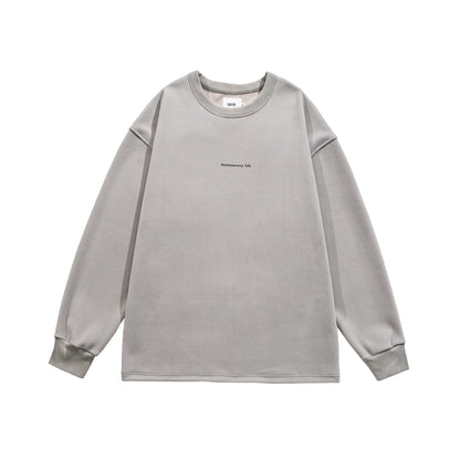 Vintage Small Letter Print Loose Hoodie for Men