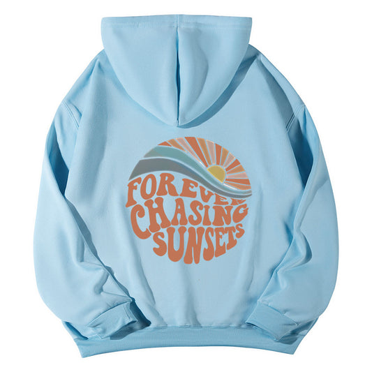 Drop Shoulder Loose Halloween Pumpkin Element Hoodie for Men and Women