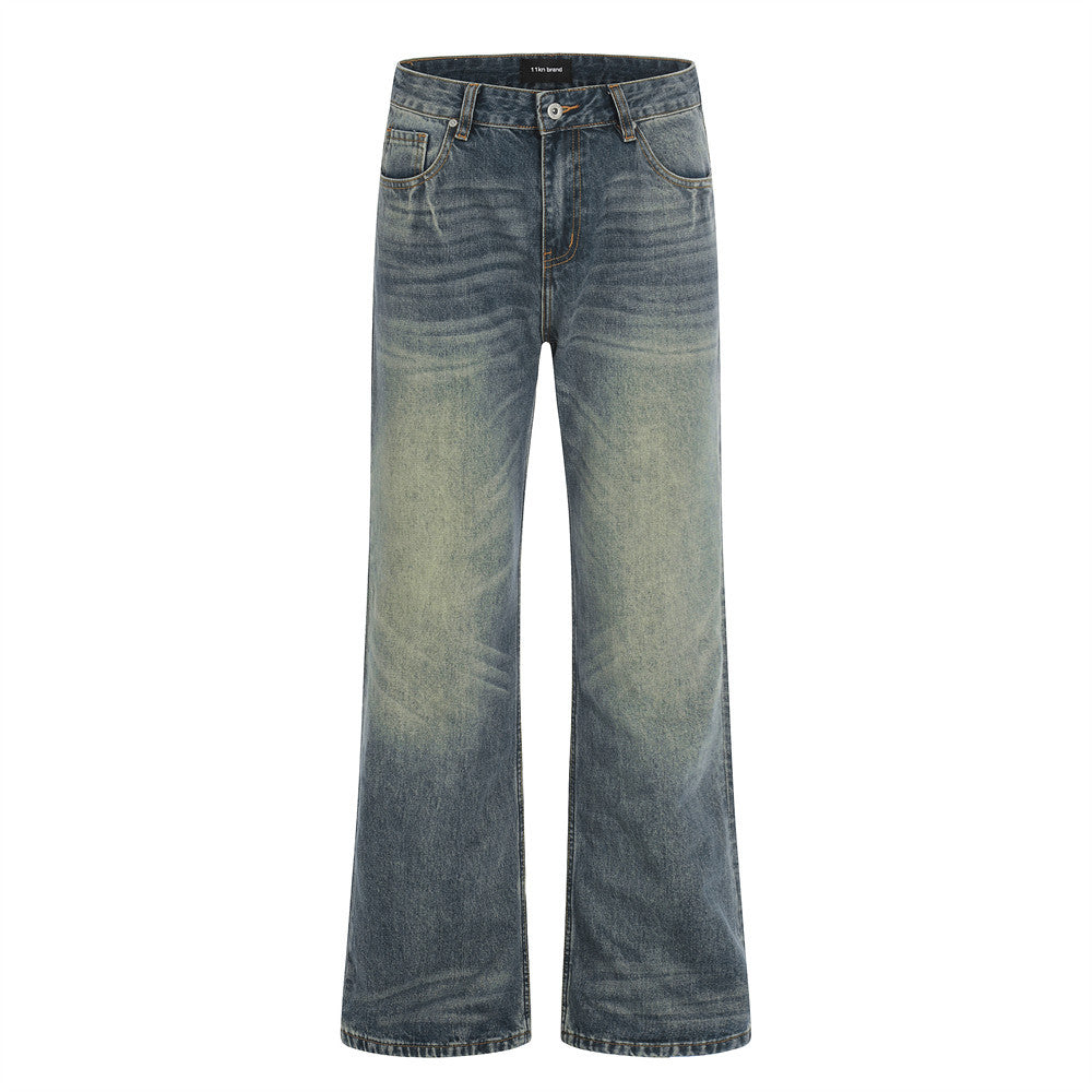 Wash water to make old denim micro pull pants