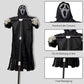 Scary Halloween Ghost Robe Costume with Crow Prop – Horror Phantom Cloak Dress for Men, Women & Cosplay