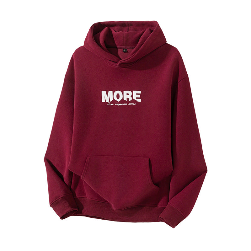 Print Hoodie for Men Street Style Loose Drop Shoulder
