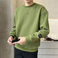 Men's Casual Relaxed Fit Long Sleeve Crew Neck Heavyweight Ribbed Striped Sweatshirt