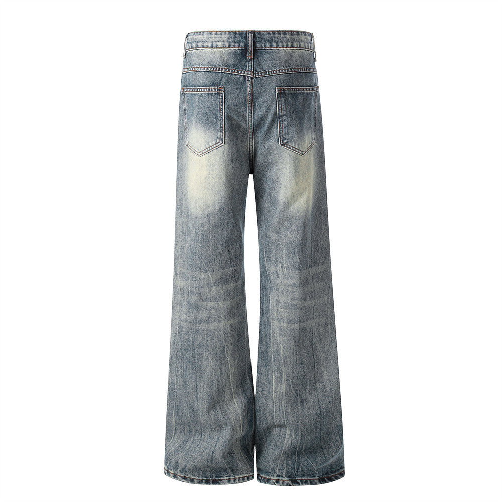 Micro pull denim pants