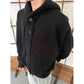 Knitted Hoodie Solid Color Simple Loose Lazy for Men and Women