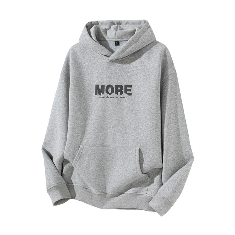 Print Hoodie for Men Street Style Loose Drop Shoulder