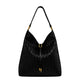Suede Tote Bag for Women, Large Capacity Commute Crossbody Bucket Bag