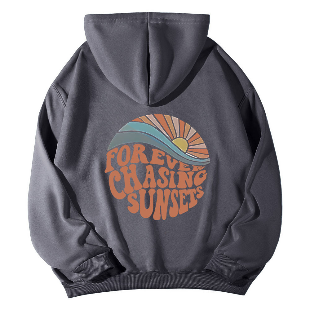 Drop Shoulder Loose Halloween Pumpkin Element Hoodie for Men and Women