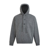Knitted Hoodie Solid Color Simple Loose Lazy for Men and Women