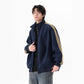 Three-Stripe Zip-up Hoodie Men's Trendy Brand Loose Casual Stand Collar Jacket Outerwear Heavyweight Couple Sport Top