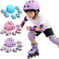 7Pcs/Set Kids Age with Wrist Guard and Knee Pads Elbow Pads Adjustable Protective Gear for Toddler Skating Cycling Scooter