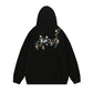 Letter Embroidery Hoodie Oversized Loose Casual Couple Top for Men and Women