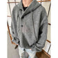 Knitted Hoodie Solid Color Simple Loose Lazy for Men and Women