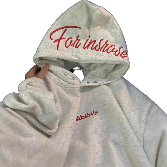 Street Style Heavyweight Embroidered Hoodie for Men and Women