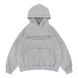 Embroidery Letter Minimalist Hoodie for Men