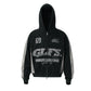 Suede zipper hoodie for men