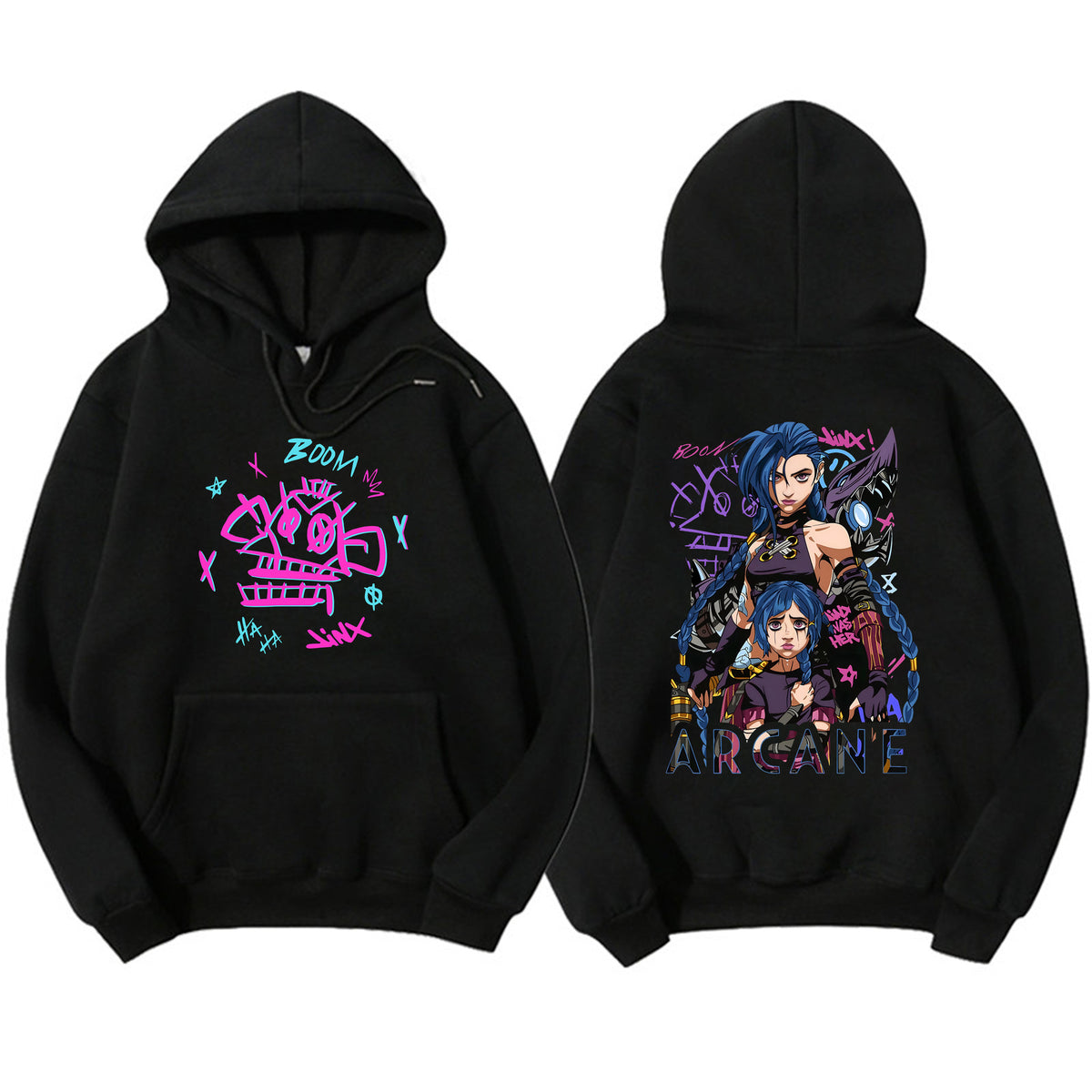 Arcane-Jinx Graphic Zipper Hoody Men Women Hoodie Sweatshirt