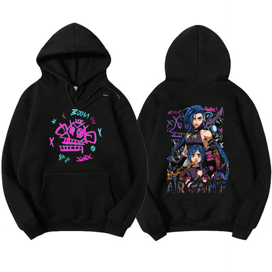 Arcane-Jinx Graphic Zipper Hoody Men Women Hoodie Sweatshirt