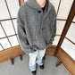 Knitted Hoodie Solid Color Simple Loose Lazy for Men and Women