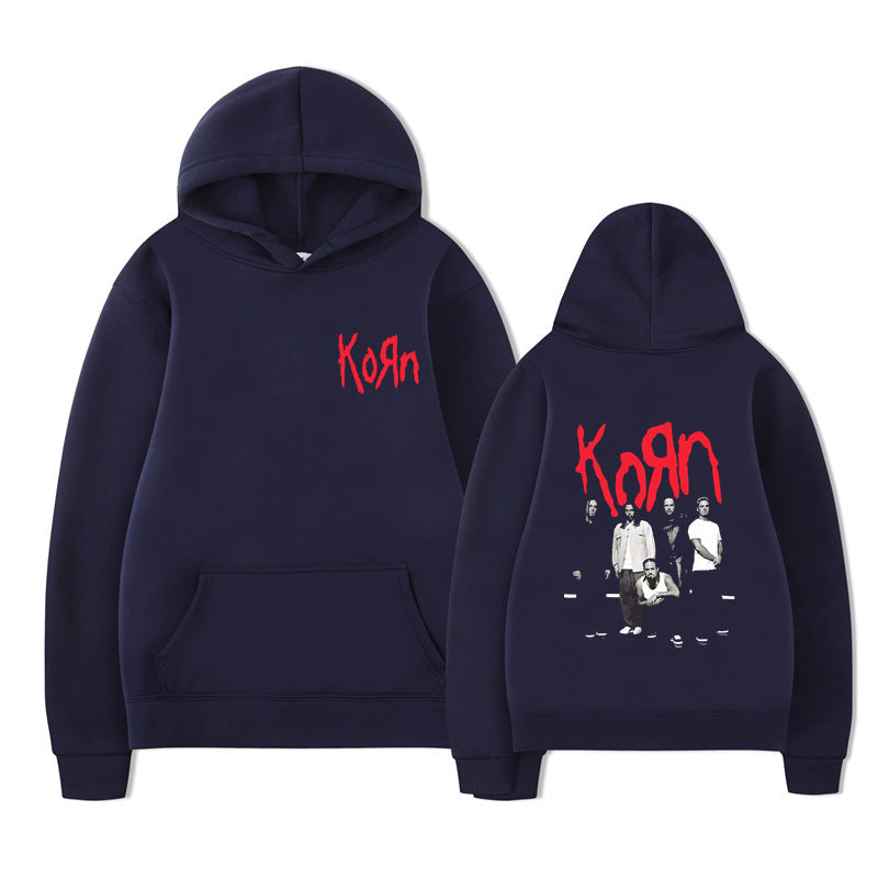 Rock Band Korn Graphic Hoodie Men Women Casual Oversized