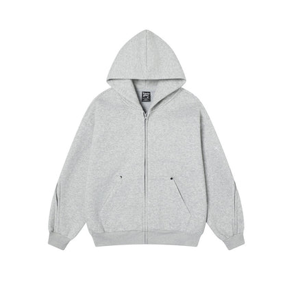 Splicing zipper hoodie for men