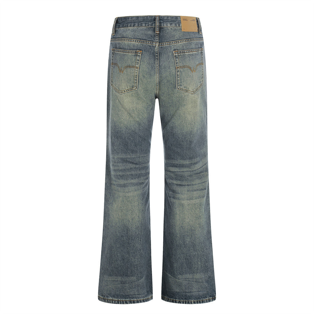 Wash water to make old denim micro pull pants