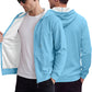 Men's Heavyweight Jacquard Waffle Hooded Loose Open Cardigan Sweatshirt
