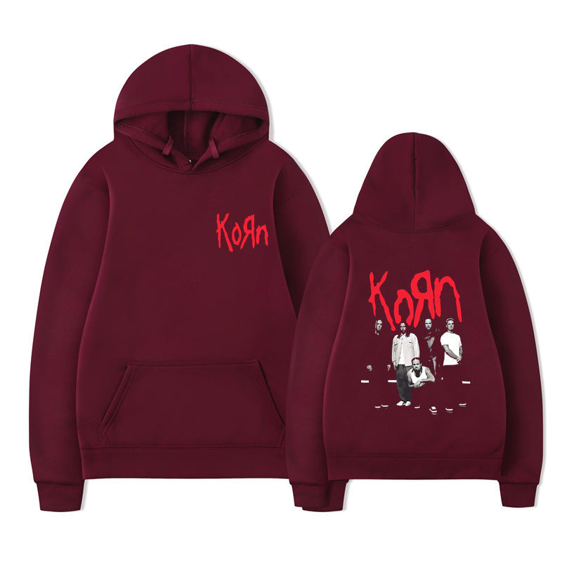 Rock Band Korn Graphic Hoodie Men Women Casual Oversized